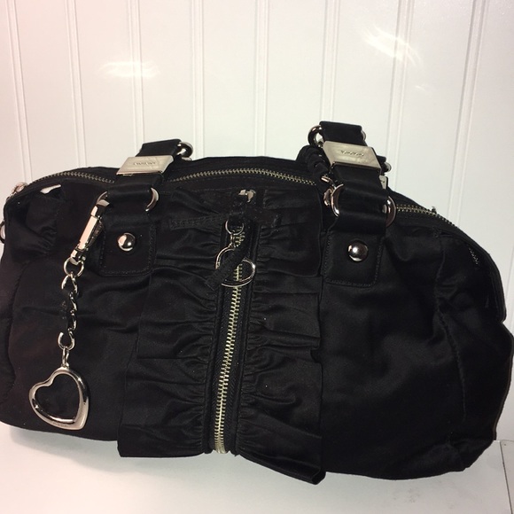 bebe Handbags - Satin purse heavy chain handles